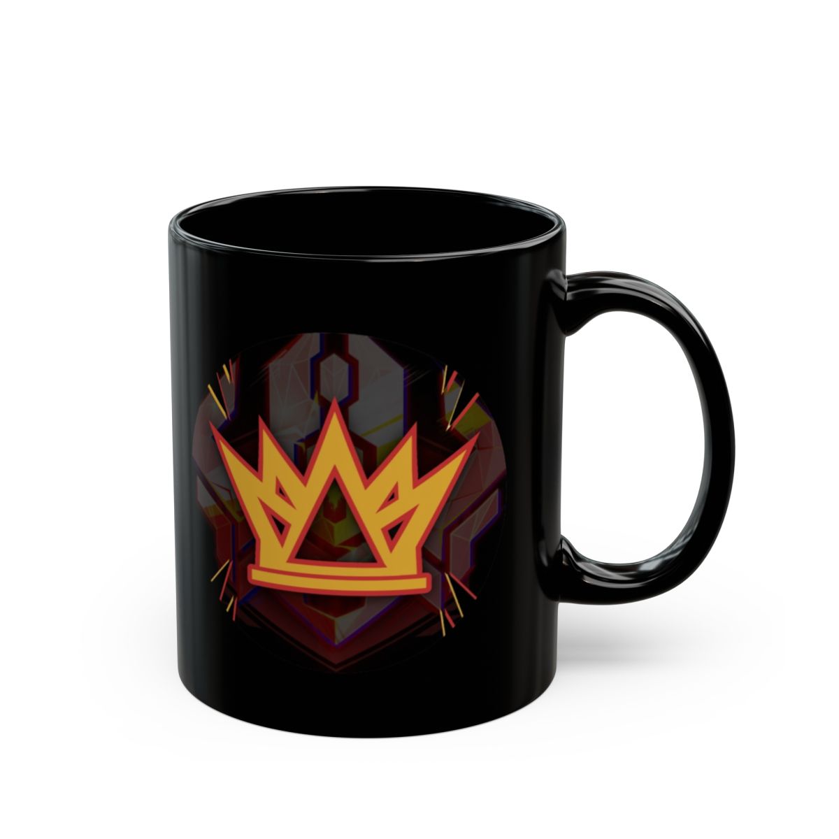 Gold Crown Emblem Mug | Black Ceramic Coffee Cup | Kingsman | Kingsman265